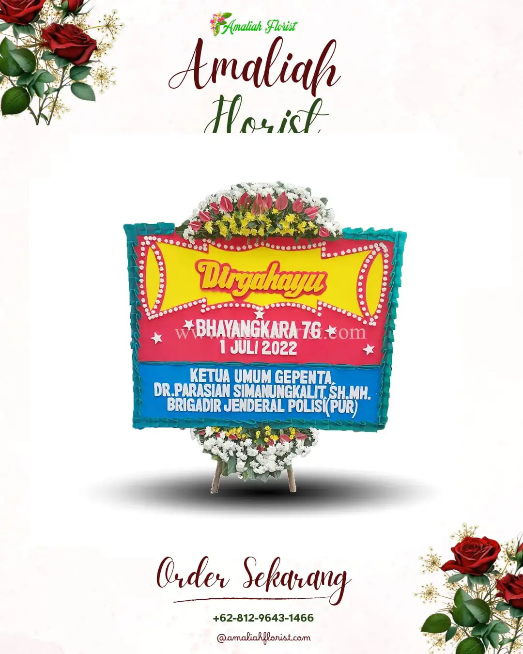 Papan Bunga HUT Ulang Tahun Sanggau